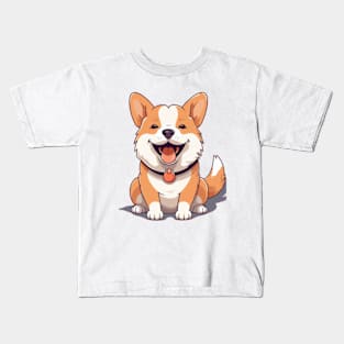 dog sitting smile Kids T-Shirt